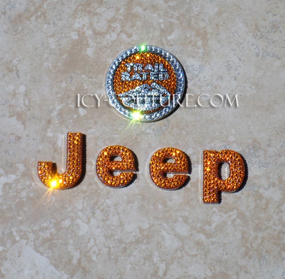 Crystal JEEP Car Bling Emblem with Swarovski crystals