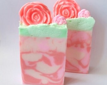 Peach Rose Soap, Homemade Soap, Soaps, Handmade Soaps, Rose Soap, Natural Soap, Peach Soap, Glycerin Soap
