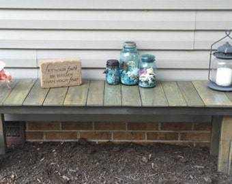 Solid Wood Bench, Rustic Bench, Wood Bench, Park Bench, Farmhouse, Kitchen, Patio, Wood Bench, Reclaimed Wood, Country Cottage