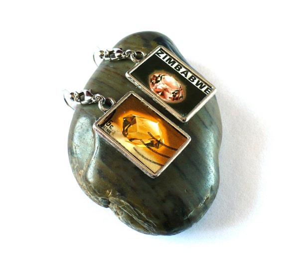 jewelry design eco design Jewelry Zimbabwe Stamp Reversible Eco Earrings Denmark Postage
