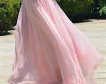 Chiffon Maxi Skirt - Bridesmaid Skirt - Womens Custom Skirt - Long Chiffon Skirt - Flowing Maxi Skirt - Skirt by breauxsews - Chiffon Skirt