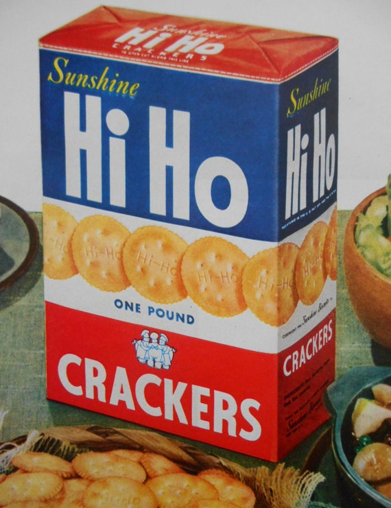 1949 food AD Hi Ho Crackers everybody likes sunshine Original