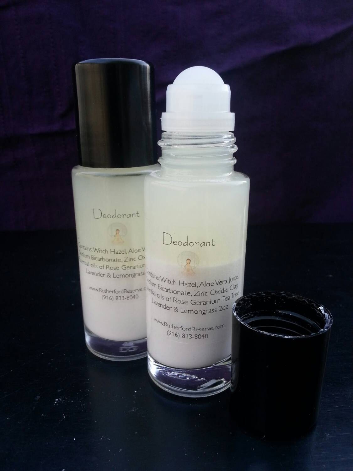 Liquid Rollon Deodorant in refillable glass bottle