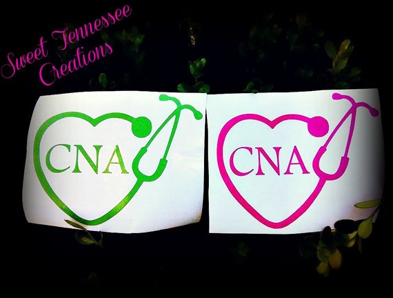 Monogram Cna Rn Lpn Stethoscope Decal By Caseyknoxville On Etsy