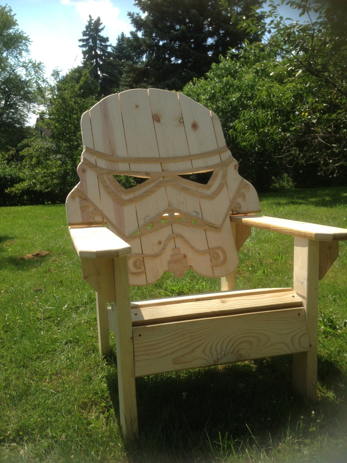 Unfinished star wars storm trooper chairAdirondack chair