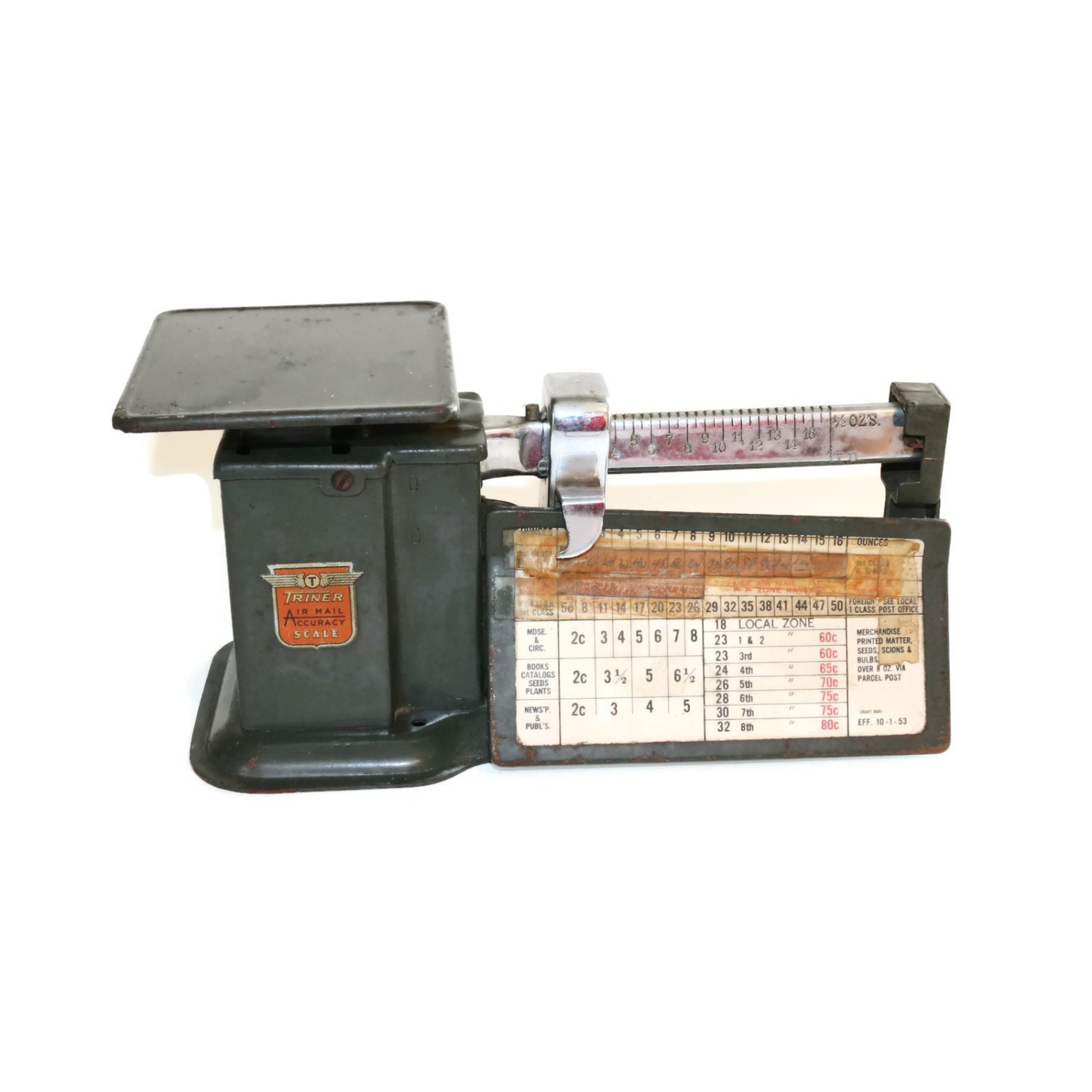 Vintage US Postage Scale by Triner Old Airmail Scale Retro