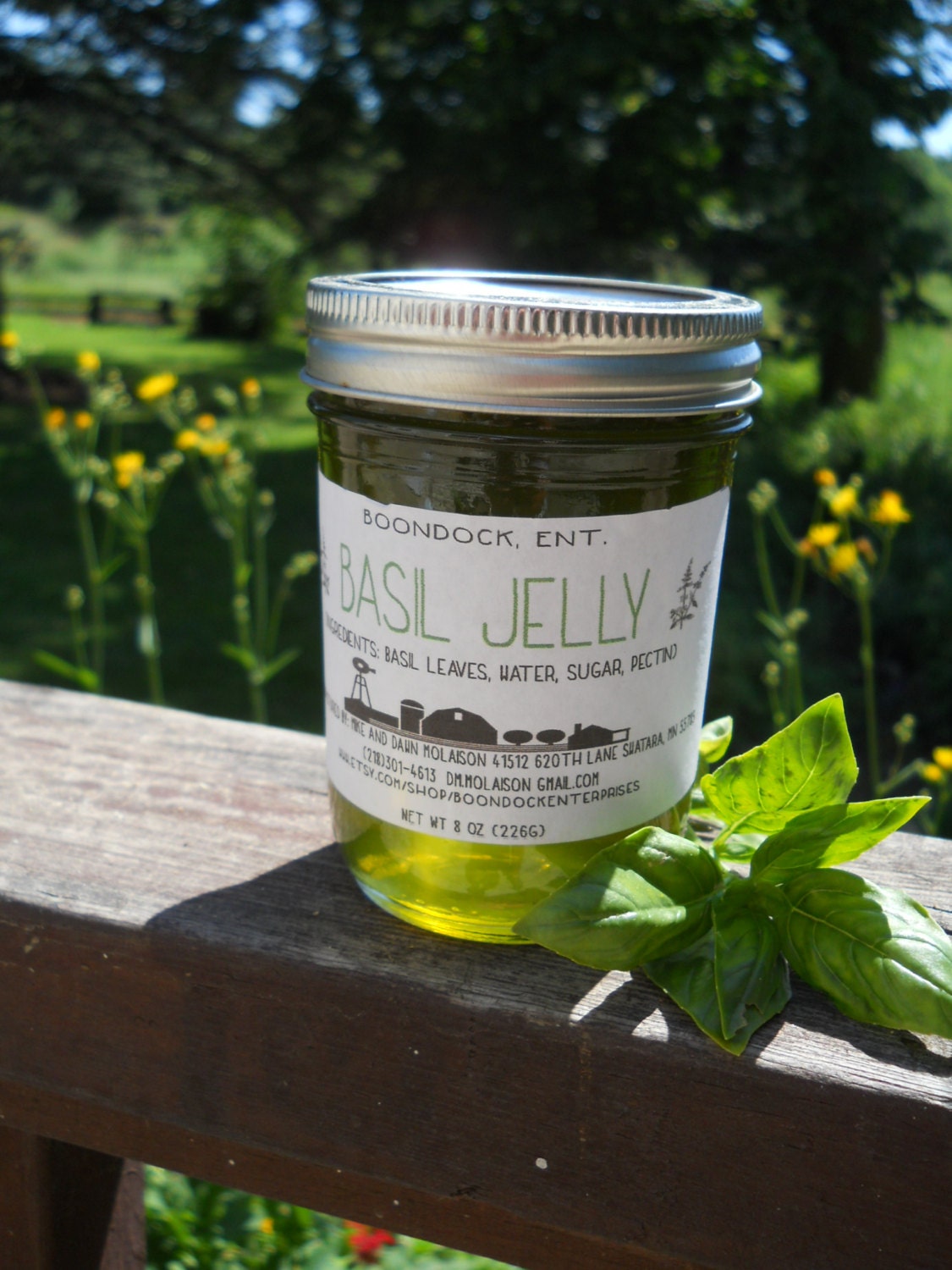 Basil Jelly Herb Jelly Herbal Jelly by BoondockEnterprises