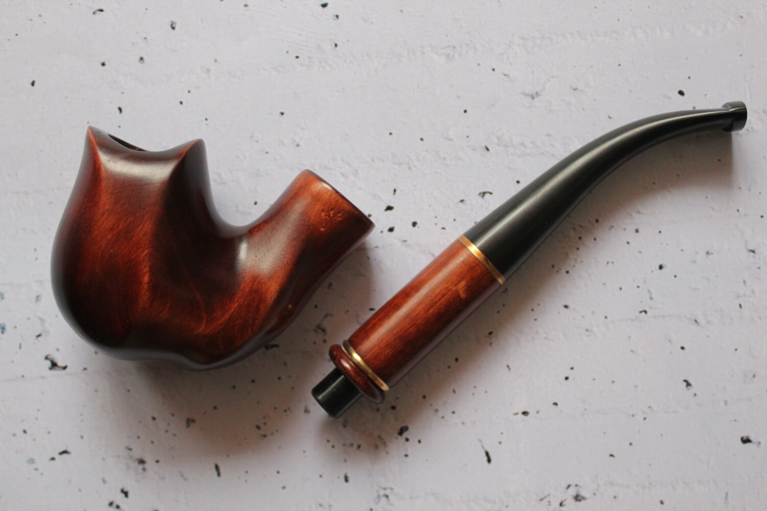 Tobacco pipe. wooden pipe. smoking bowl. wood tobacco pipe.