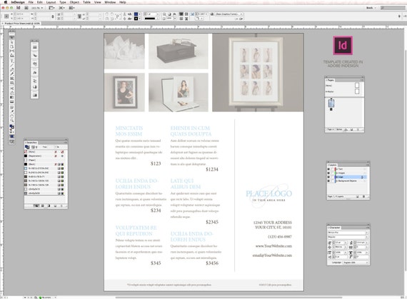 Indesign Price List Template 28 Images Newborn Photography Trifold Brochure Template Client Indesign Price List Template