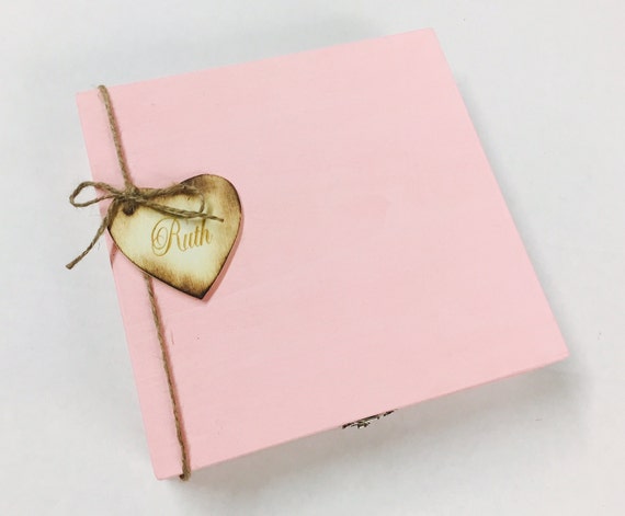 bridesmaid  Box  items  Wood  Box Attached Heart  box Gift  Gift gift Rustic Tag Wooden Bridesmaid