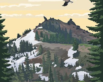 Diamond Peak - Lassen Volcanic National Park, CA (Art Prints available in multiple sizes)
