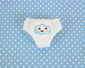 Happy Cloud Panties for Neo Blythe Doll