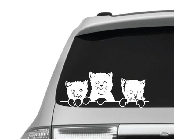 3 Little Kittens Decal Cat Car Sticker Cute Kittens Auto