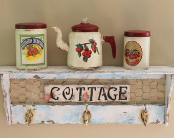 COTTAGE Farmhouse Decorative Canister Set Kitchen Storage