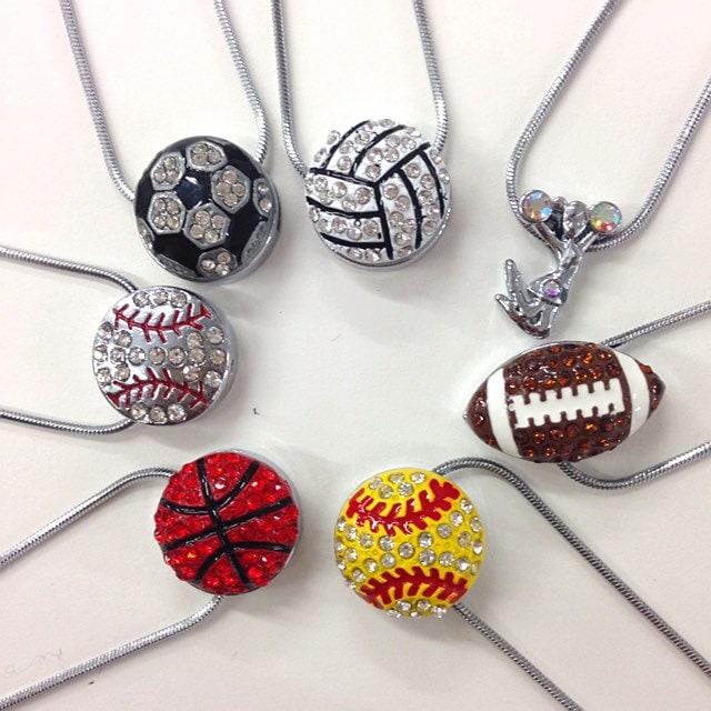 Rhinestone sports necklace