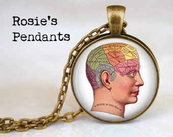 Phrenology Head - Medical Jewelry - Emotions - Gift for Medical Professional - Doctor - Nurse