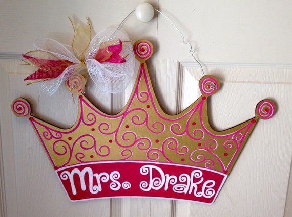 Crown Door Hanger Personalized Crown Door Hanger Personalized