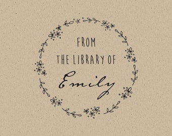 From the library of-Custom Stamp -This Book Belongs to - handmade Stamp - teacher stamp-classroom stamp-custom Rubber Stamp