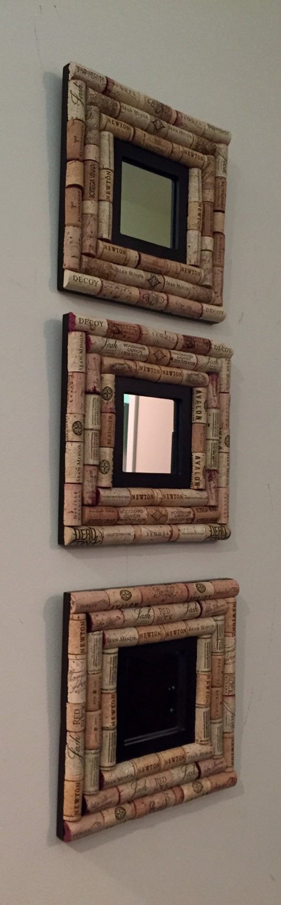Items similar to Repurposed wine cork mirror on Etsy