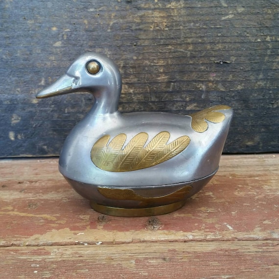 pewter duck figurine