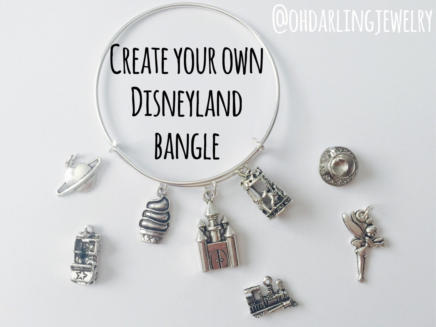 Disneyland Charm Bracelet. Disney Jewelry. by ohdarlingjewelry