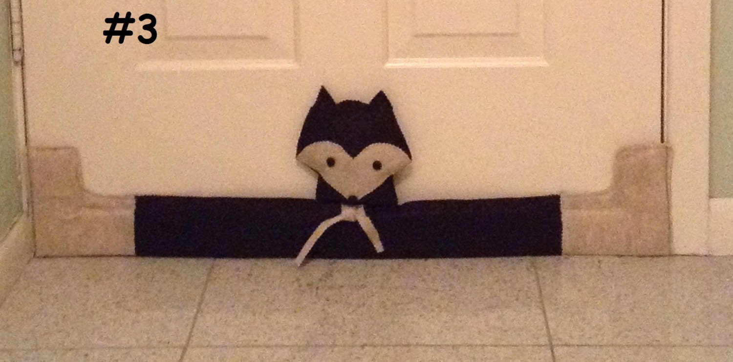 Door draft stopper; or Velcro Stand Still Door Draft Stopper