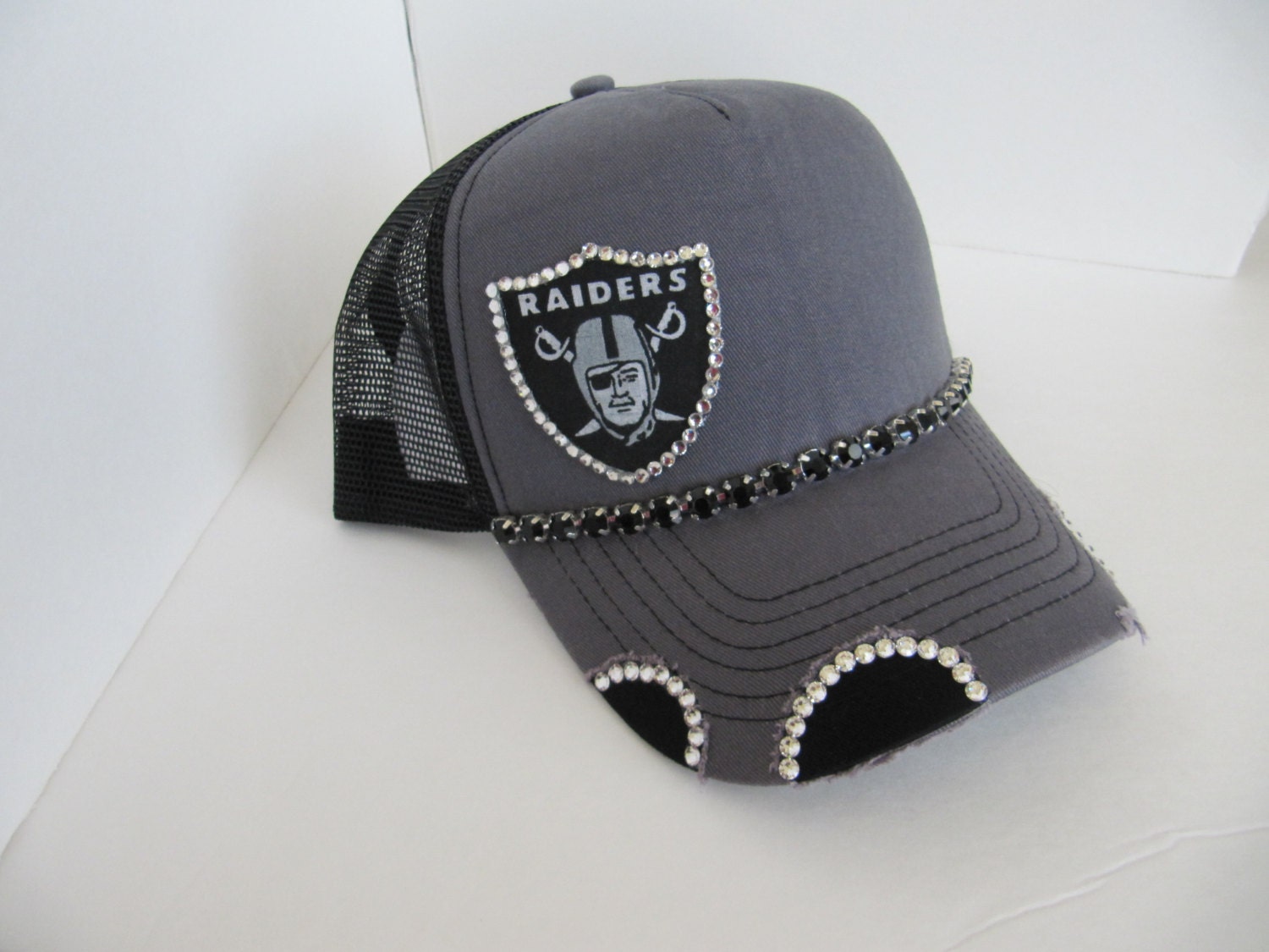 Raiders Raiders Hat Bling Hat Bling Trucker Hat by TheApicellaEdge