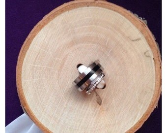 Ring Bearer wood pillow, basswood round ring bearer, Country wedding, Rustic Wood ring bearer, Rustic wooden wedding ring bearer pillow