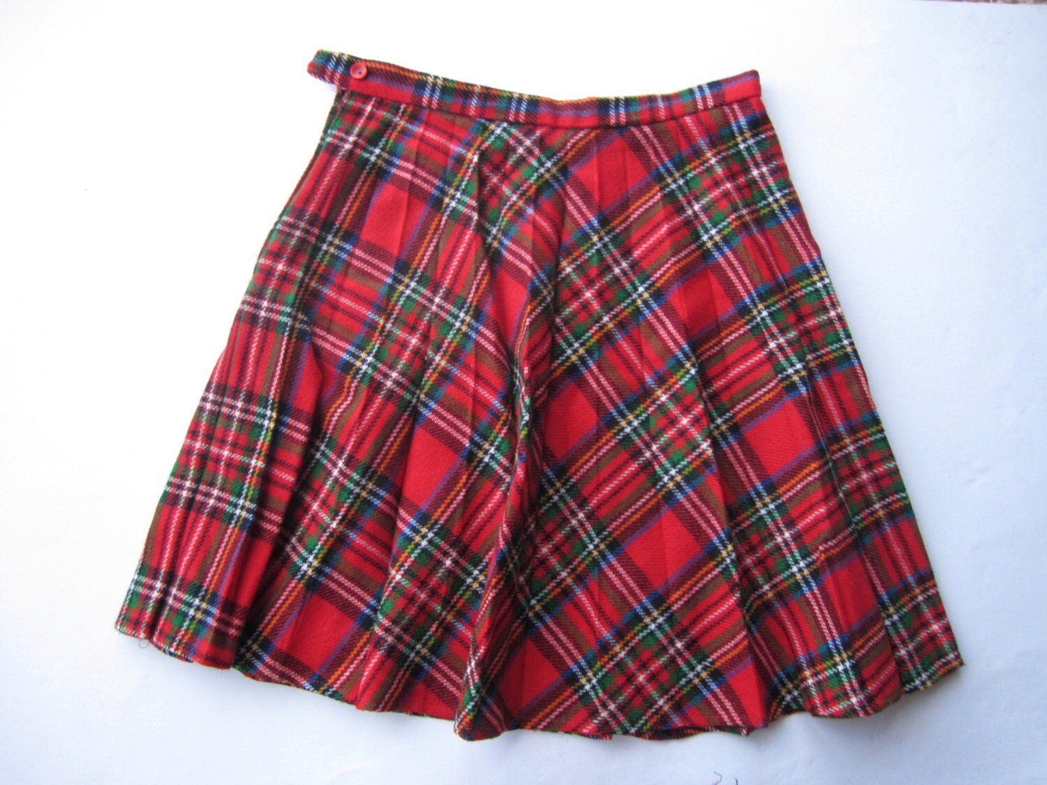 1970s tartan mini skirt