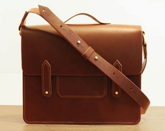 Leather satchel | Etsy UK