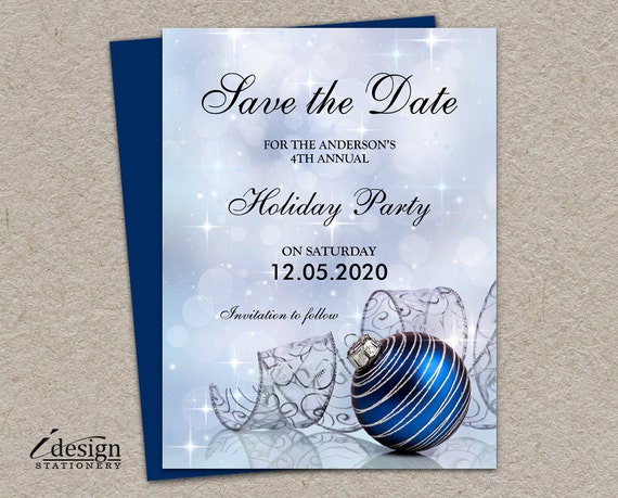holiday party save the date templates