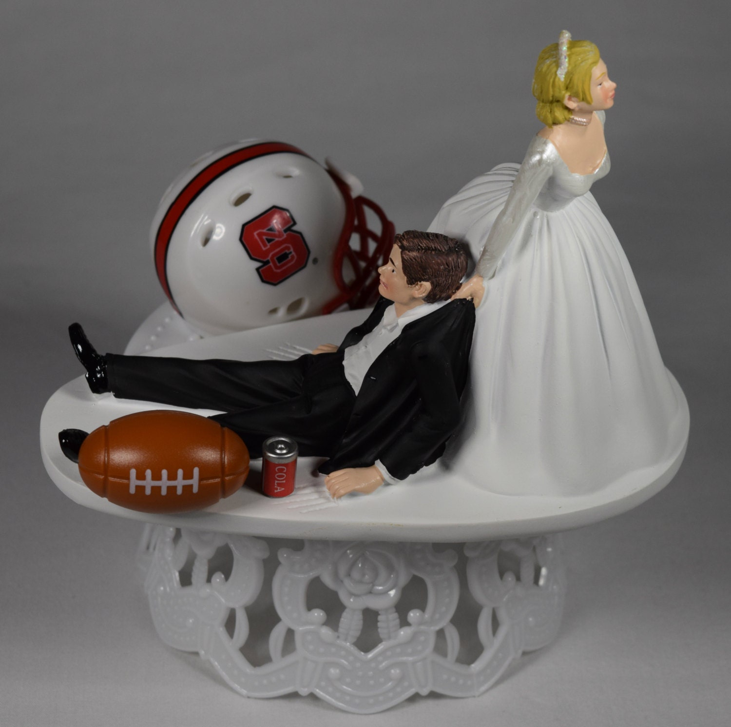 Funny Wedding Cake Topper NC State Wolfpack by CreationsByDhyani