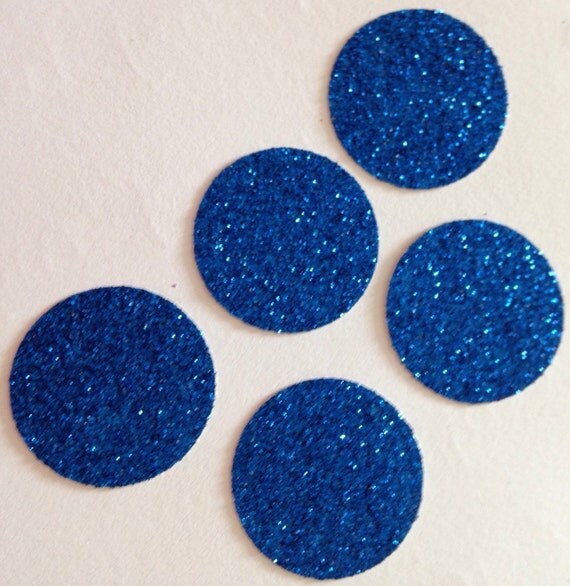 Blue Glitter Large Circle Confetti Party Decorations