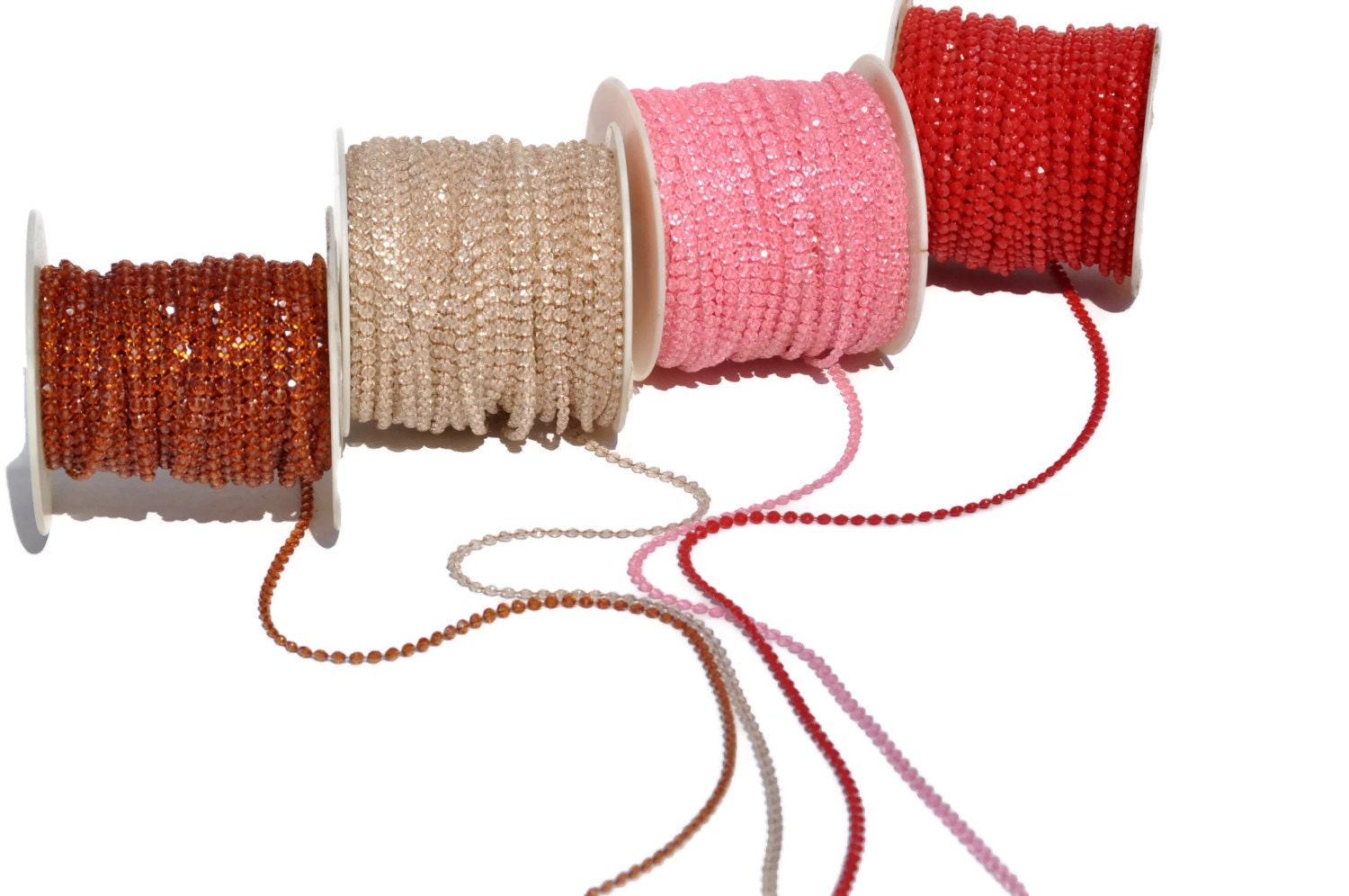 Plastic Beaded Chain. Rondelle Bead Chain. Bulk Chain. Plastic