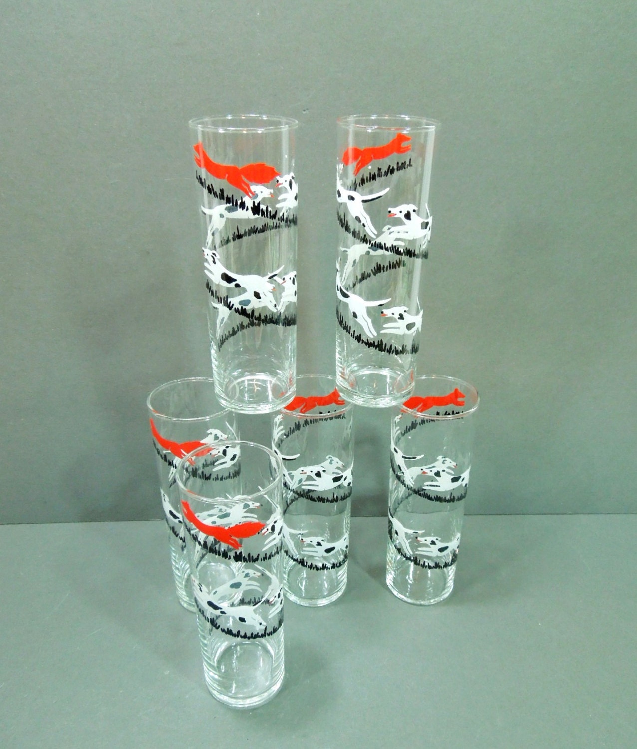 Libbey drinking Glass Vintage Drinking glasses Fox and
