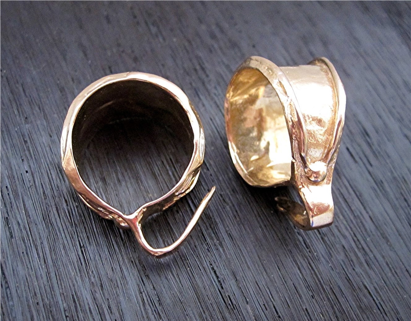 Extra Large Handcrafted Artisan Bail and Enhancer in Gold