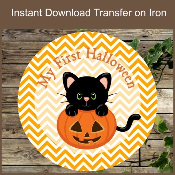 Items similar to My First Halloween, Transfer on Iron, Instant Download