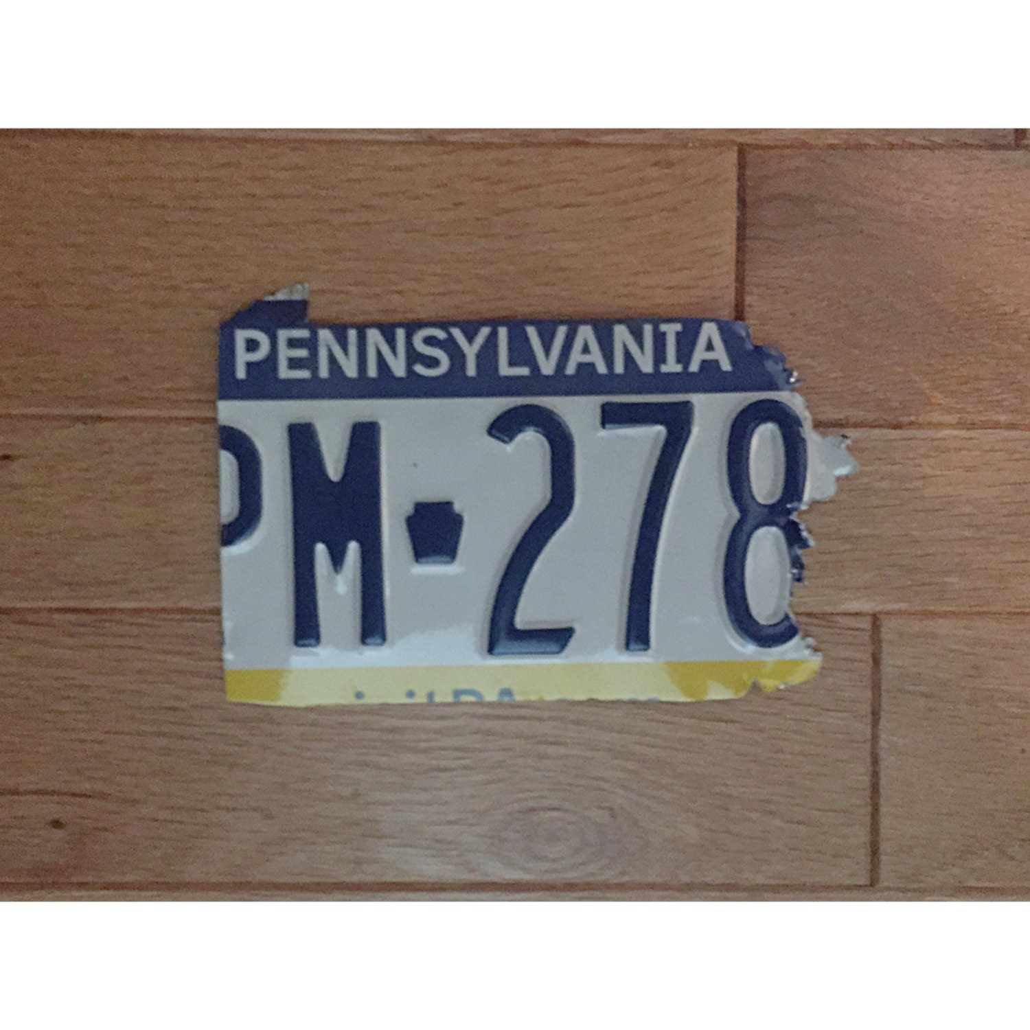 Pennsylvania state license plate wall art PA by OverratedFineGoods