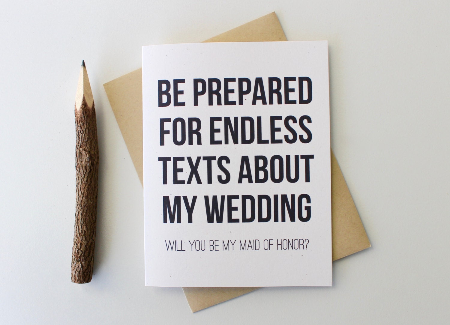 Will you Be My Maid of Honor Card Funny Humor Maid of Honor