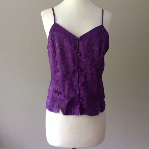 On Sale 50 Off M Satin Cami Top Purple Satin Camisole