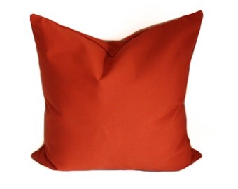 Orange outdoor pillow cover, 18x18, Outdoor throw pillow, Outdoor decorative pillow, Outdoor cushion, Outdoor accent pillow, Fall decor