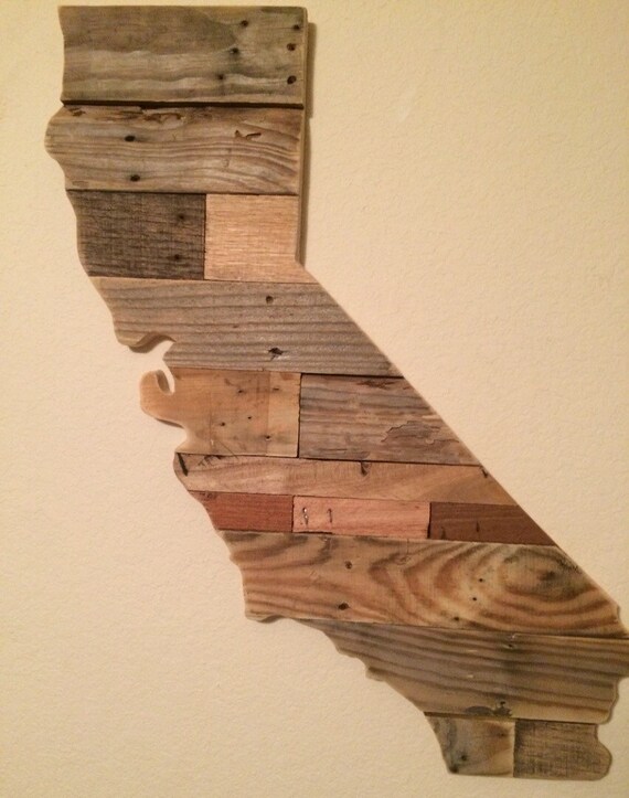California Reclaimed Wood State Sign