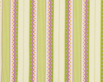 Lottie Da Carousel Stripe by Heather Bailey 100% cotton. Free Spirit fabrics, quilters cotton, fabric by the yard, orchid stripes,