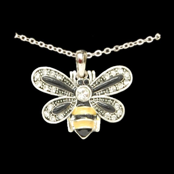 Bumblebee Necklace by ShopCharmingCollect on Etsy