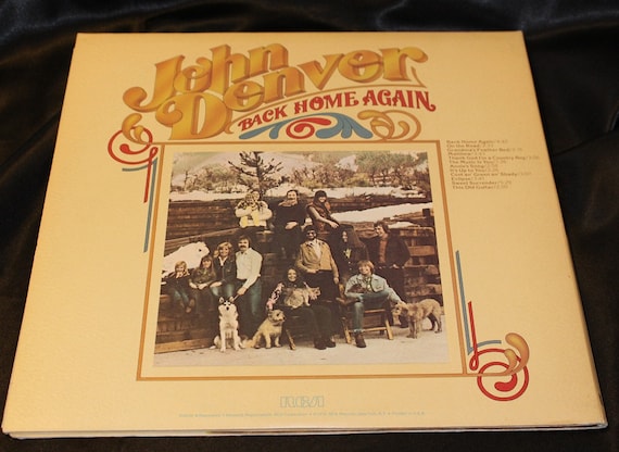 John Denver Back Home Again Album Record LP 1974