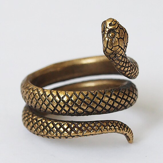 Snake ring Snake jewelry Snake rings Snakes Size 55 ring