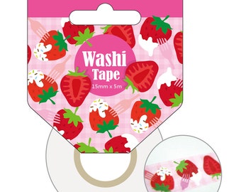 Washi Tapes 8 different Fruit prints -15mm by 5m