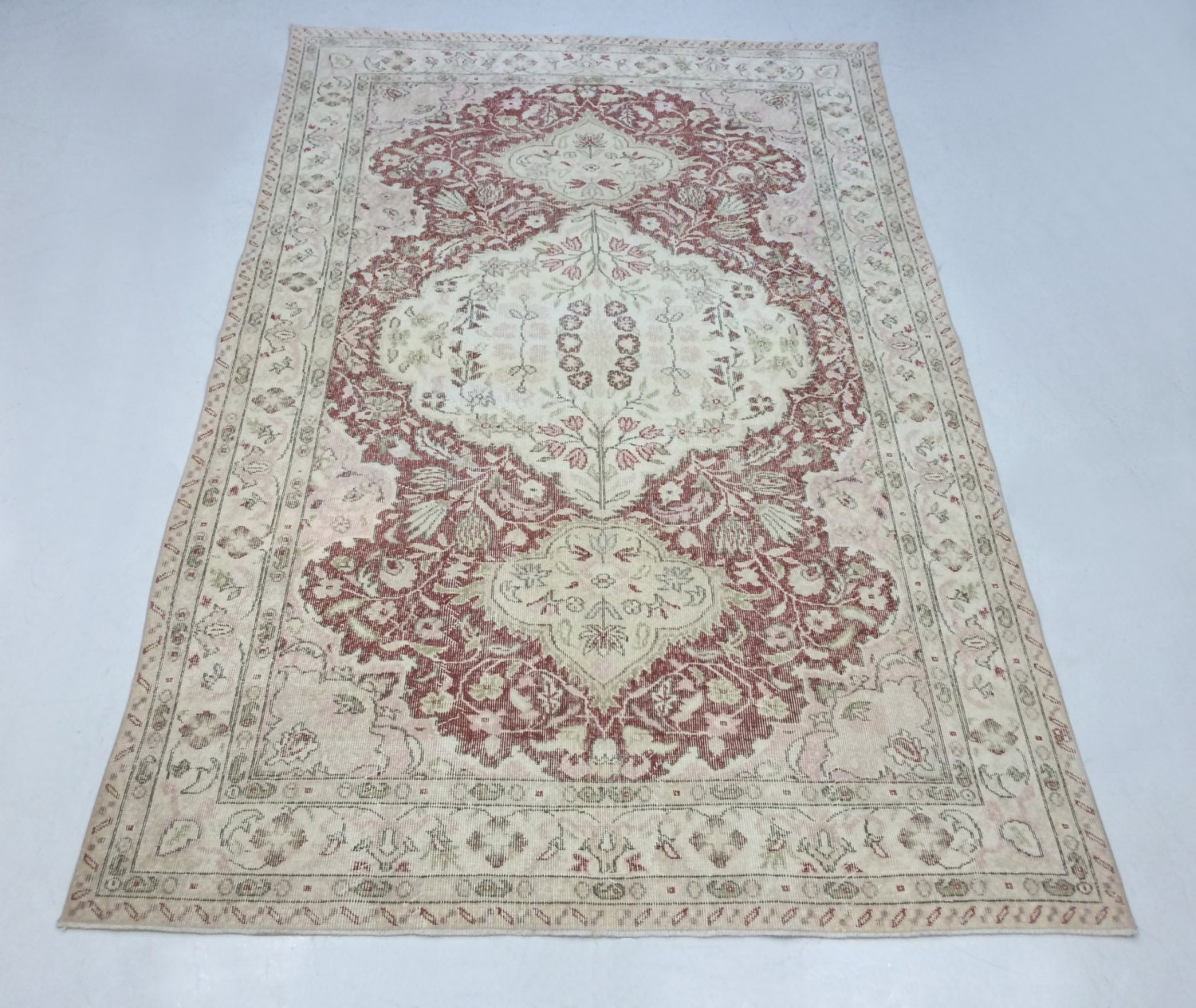 White Wash Rug, Patchwork carpet,Vintage carpet, vintage, White Wash