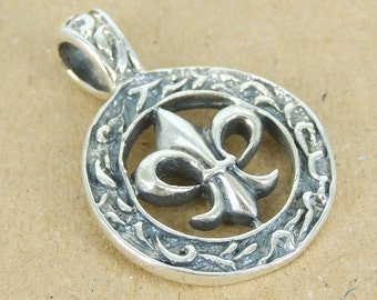 Sterling Silver 925 Vintage Celtic Fleur de Lis Pendant SP039 Wholesale: See Discount Coupons in Item Details