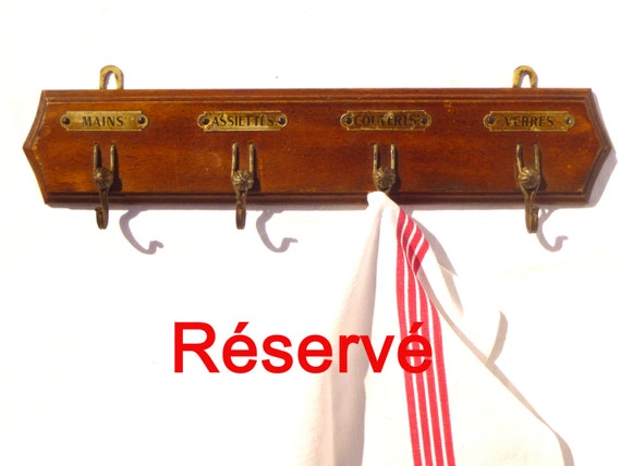 Accroche torchon vintage cuisine française Porte serviette